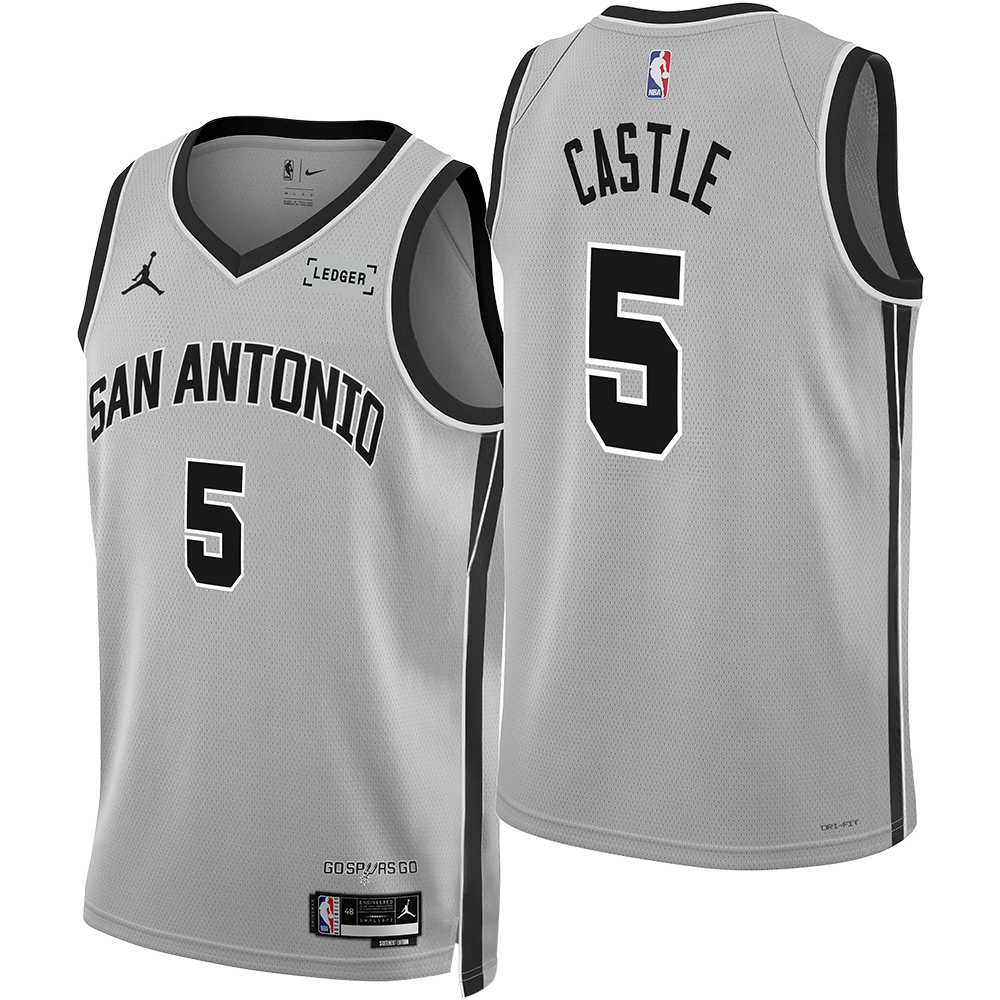 San Antonio Spurs Men's Nike Statement Edition Stephon Castle Swingman Jersey