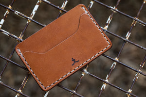 Slim Wallet Buck Brown White Thread