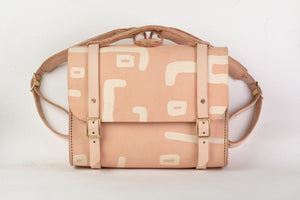 Hand Painted Porter Satchel // Natural