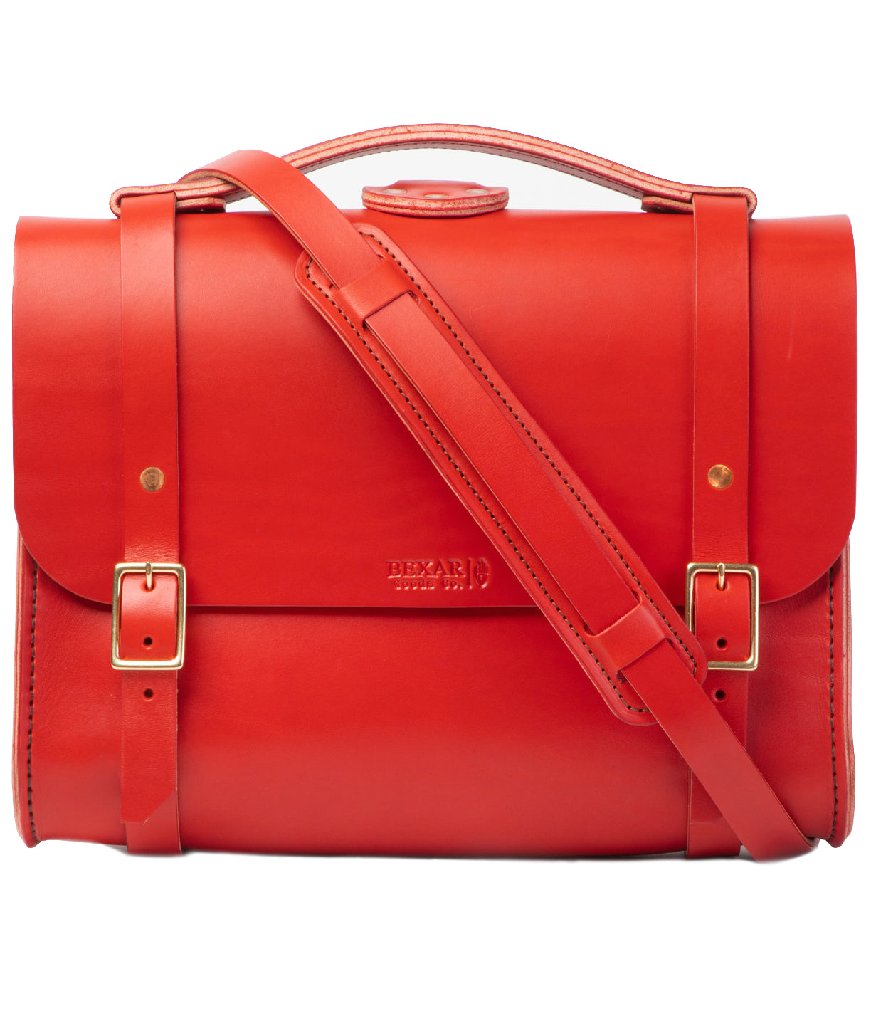 Porter Satchel // Lava Red