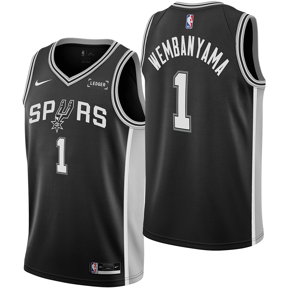 San Antonio Spurs Men's Nike Icon Edition Swingman #1 Victor Wembanyama Jersey