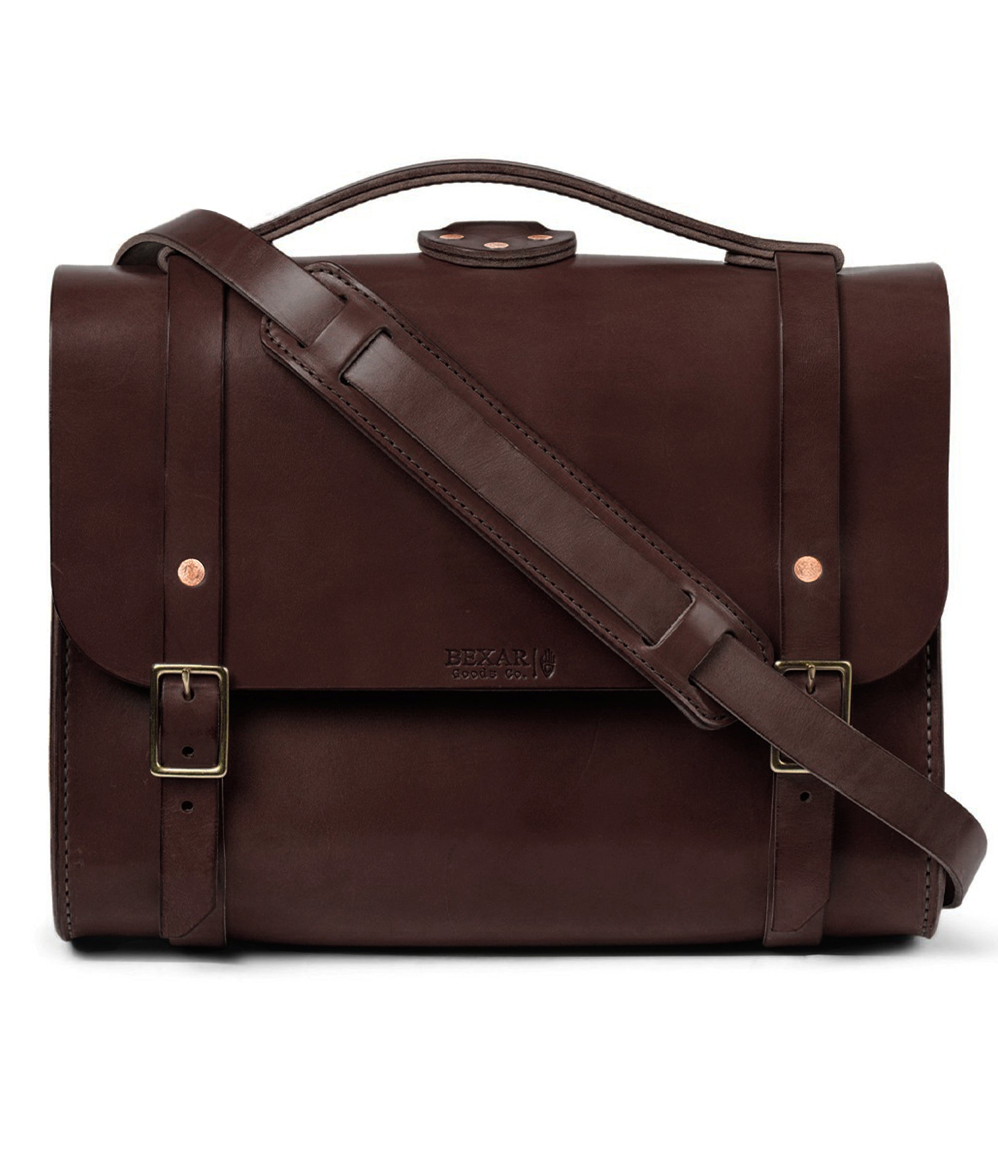 Dark brown satchel top