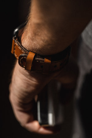 Apple Watch Strap Explore Whiskey Cordovan