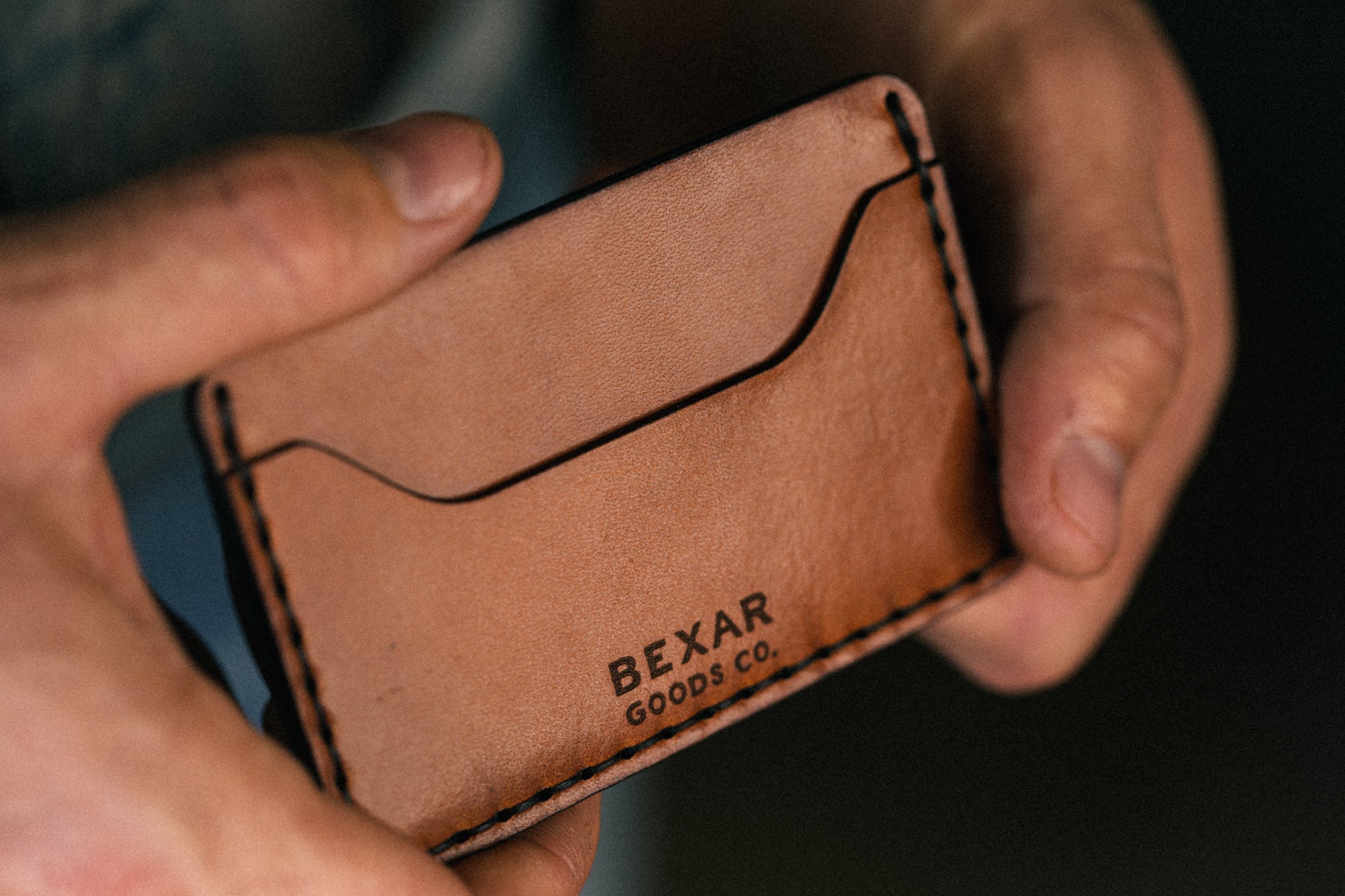 Bexar Goods Simple Card Wallet with Money Clip