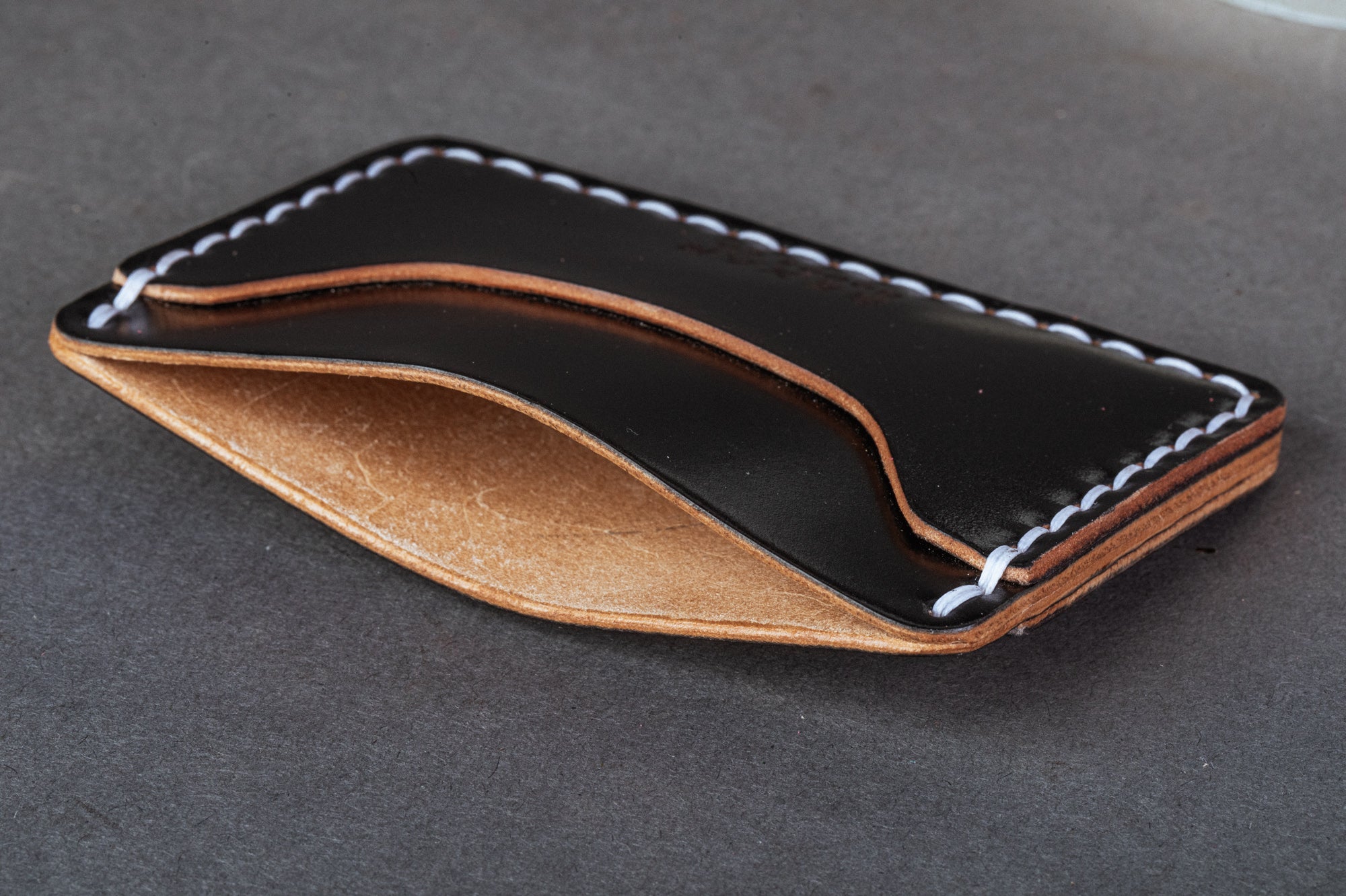 Slim Wallet // Black Cordovan - Bexar Goods - Bexar Goods Co.