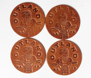 Outland Moto Leather Coasters