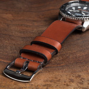 Simple Pass Thru Watch Strap // Medium Brown