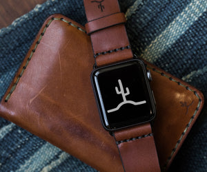 Apple Watch Strap // Medium Brown Bolt