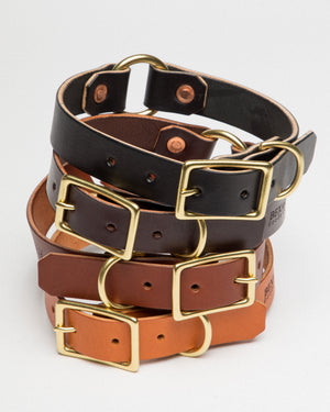 Country Dog Collar // Medium Brown