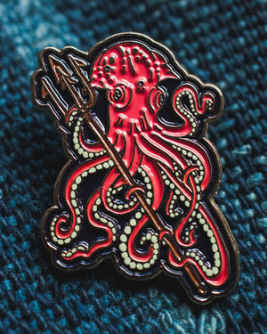 Cephalopod Enamel Lapel Pin