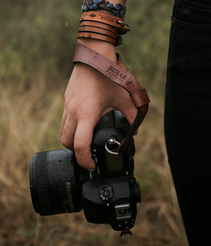 Leather Camera Hand Strap Bexar Goods Co.