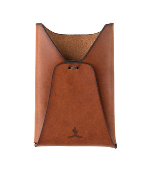 brown leather cardholder